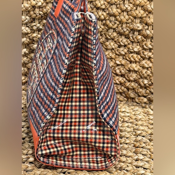 Tory Burch Ella Plaid Tote in the "Ember Glenn Plaid" - Picture 3 of 11